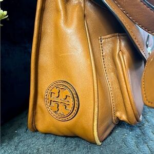 Tory Burch Tan Leather Saddalrina Saddle Bag